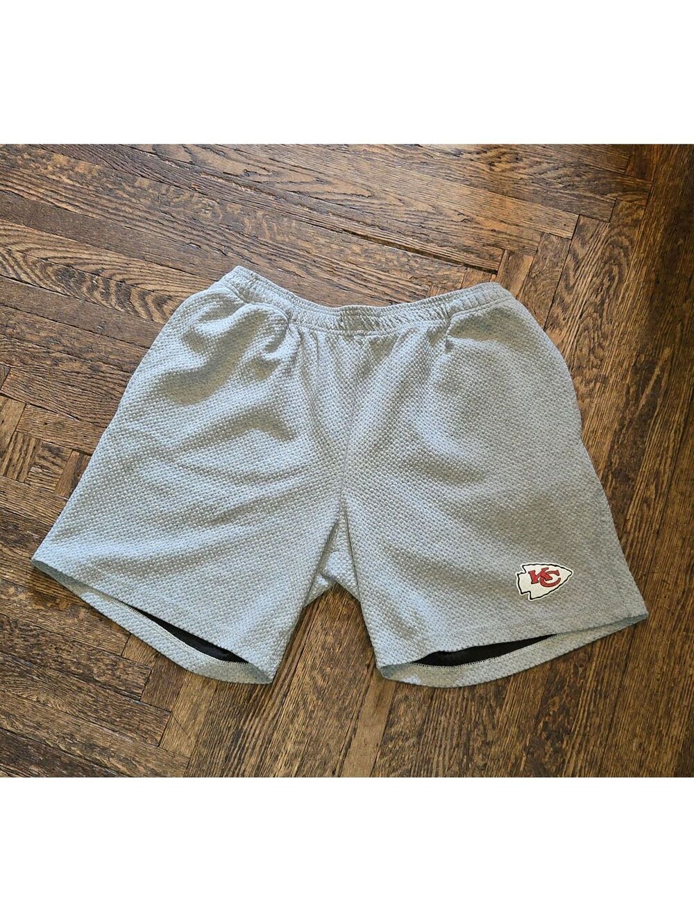 Kansas City Chiefs Pajama Shorts Men's XL Gray Pockets Heavyweight READ